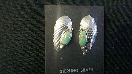 Navajo Turquoise and silver earrings