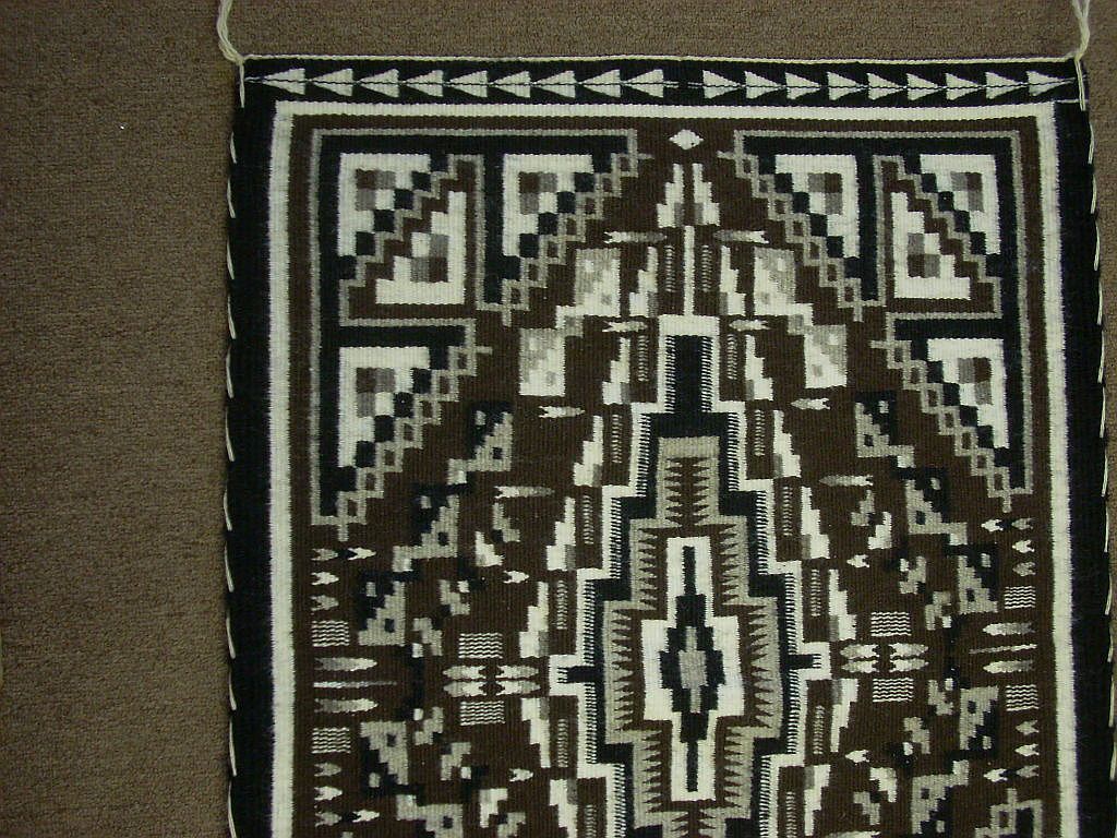 Two grey hills rug by Lucinda Begay