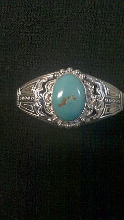 Turquoise and sterling silver bracelet